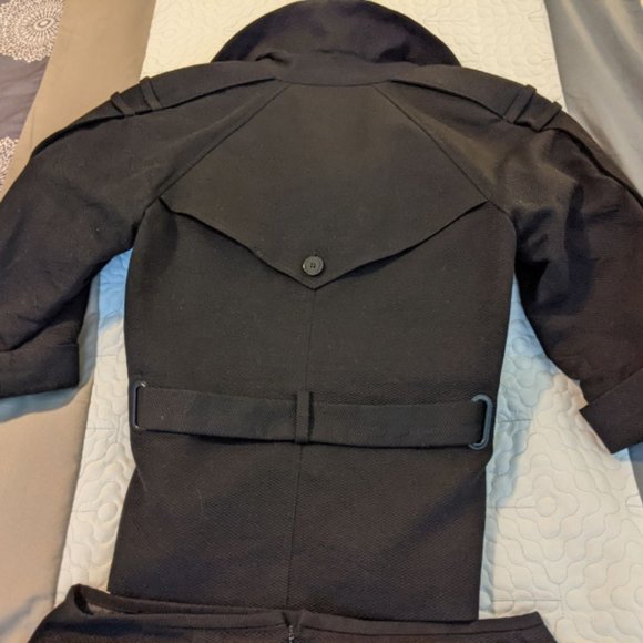 Calvin Klein 2 Piece Women's Skirt Suit Black Belted Size 6 #284 - Picture 9 of 11